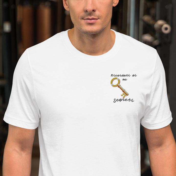 Maglietta Ricamata Uomo Ricordati di me Chiave - Gufetto Brand 