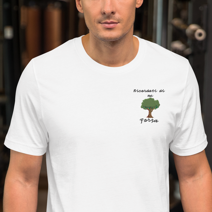Maglietta Ricamata Uomo Ricordati di me Albero - Gufetto Brand 