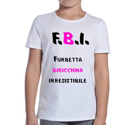 T-shirt Bambina F.B.I. - Gufetto Brand 
