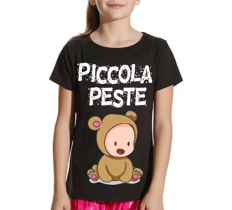 T-shirt Bambina Piccola Peste One - Gufetto Brand 