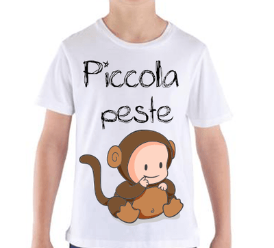 T-shirt Bambino Piccola Peste Three - Gufetto Brand 