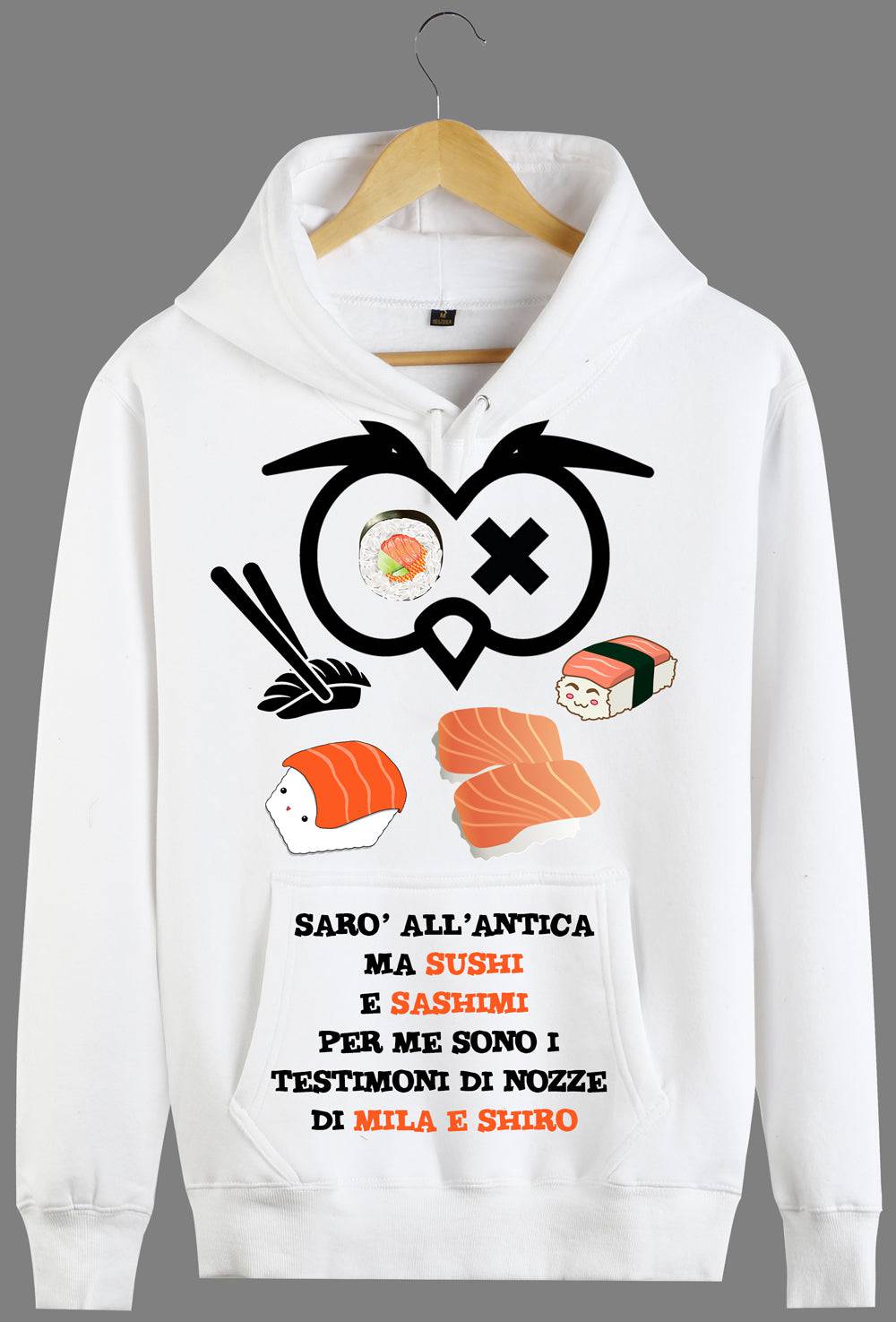 Felpa Donna Sushi e Sashimi - Gufetto Brand 