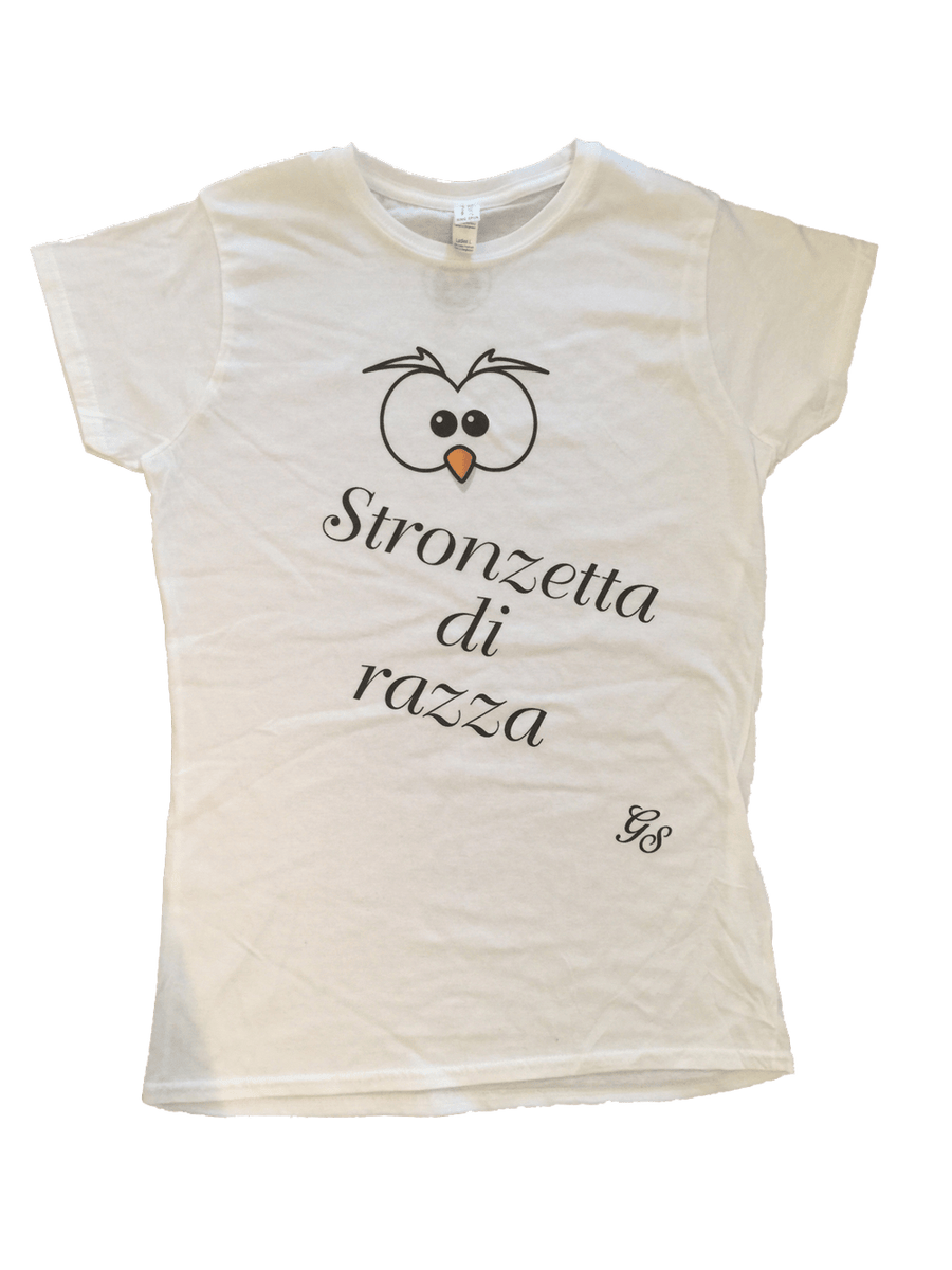 T-shirt Stronzetta di Razza Bianca Promo - Gufetto Brand 
