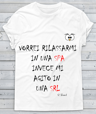T-shirt Donna ( Vorrei Rilassarmi... ) - Gufetto Brand 