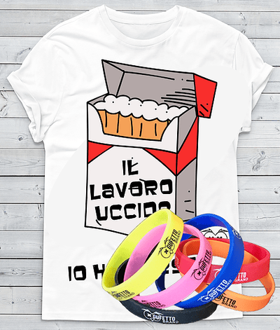 Bundle T-shirt Uomo/Donna + Bracciale Fluo - Gufetto Brand 