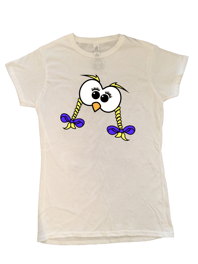 T-shirt Bianca Gufetta con treccine