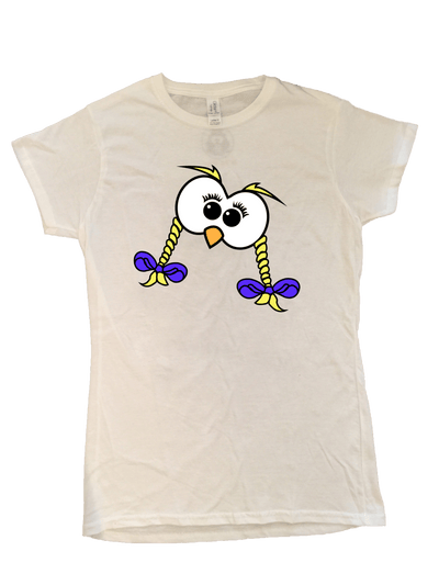 T-shirt Bianca Gufetta con treccine - Gufetto Brand 