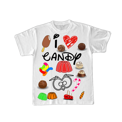 T-shirt Donna ( I love Candy ) - Gufetto Brand 