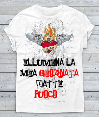 T-shirt Donna Illumina la mia Giornata Odi et Amo - Gufetto Brand 