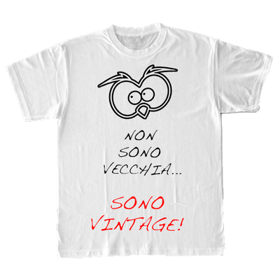 T-shirt Donna ( Non sono Vecchia... ) - Gufetto Brand 
