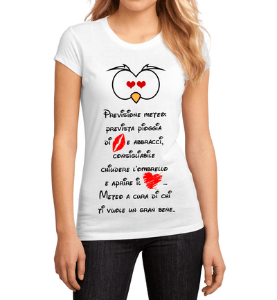 T-shirt Donna Previsione Meteo - Gufetto Brand 