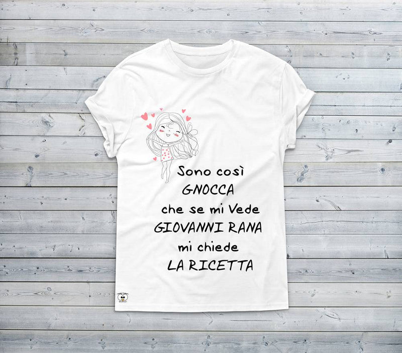 T-shirt Donna Sono così Gnocca ( Cuori ) - Gufetto Brand 