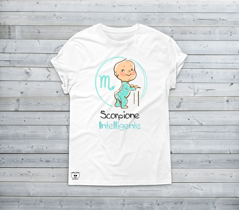 T-shirt Donna Zodiac Siamo un pò piccoli Scorpione - Gufetto Brand 
