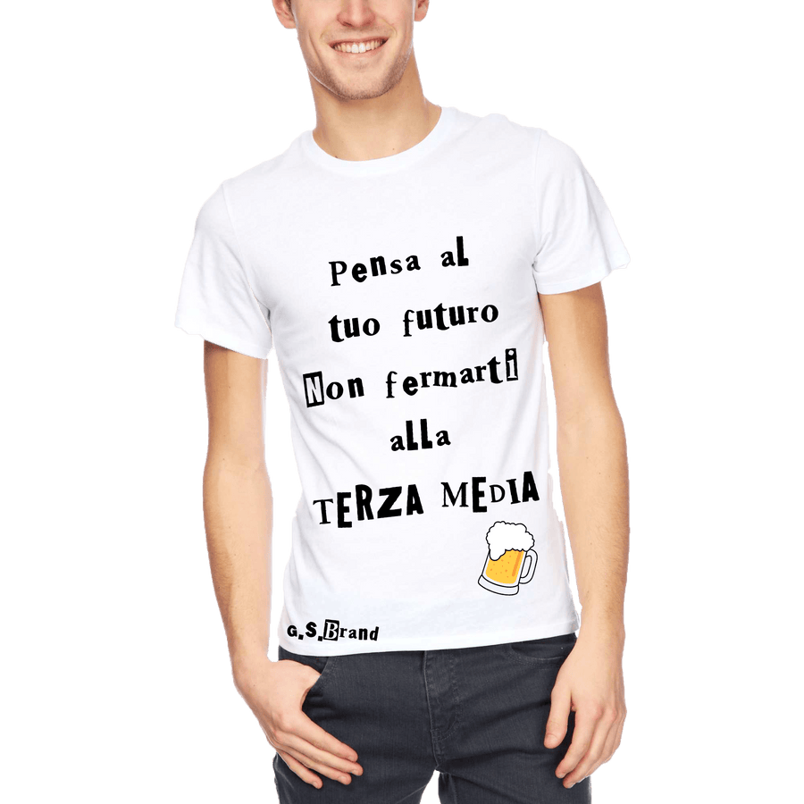 T-shirt Non fermarti alla Terza... Uomo - Gufetto Brand 