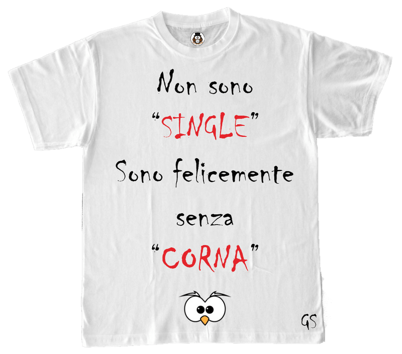 T-shirt Uomo Non sono Single - Gufetto Brand 