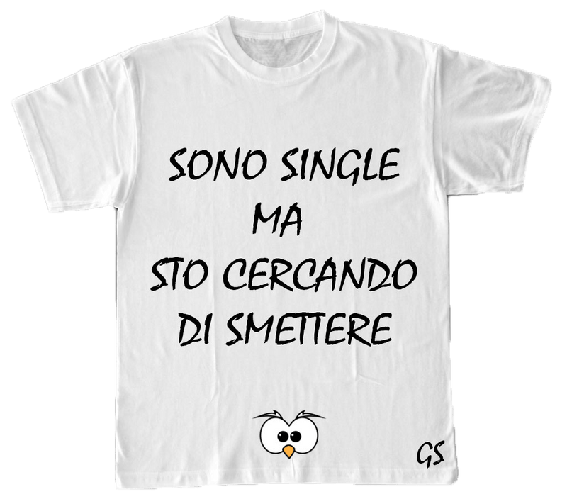 T-shirt Uomo ( Sono Single ) - Gufetto Brand 
