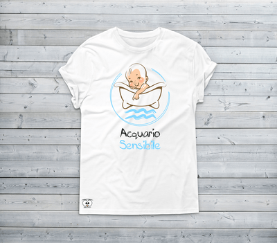 T-shirt Uomo Zodiac Siamo un pò piccoli Acquario - Gufetto Brand 