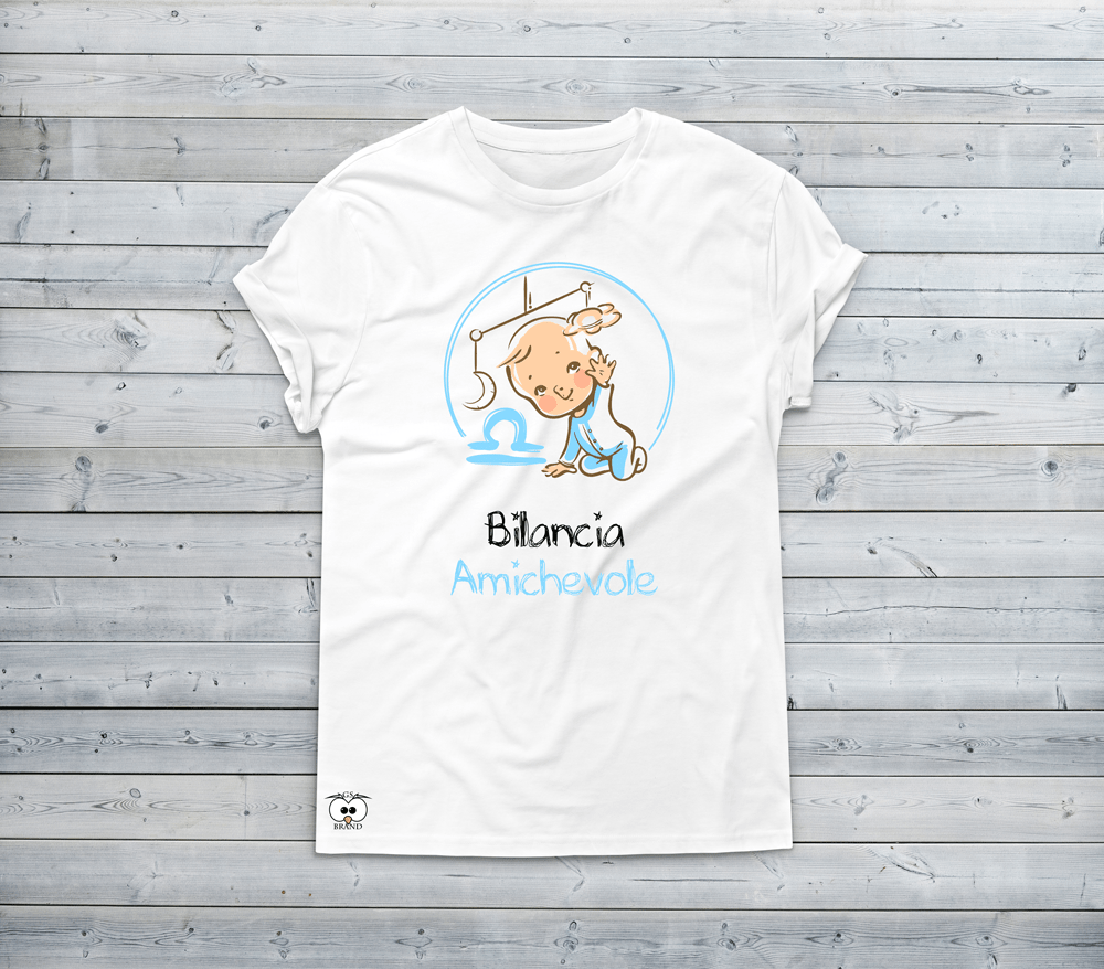 T-shirt Uomo Zodiac Siamo un pò piccoli Bilancia - Gufetto Brand 