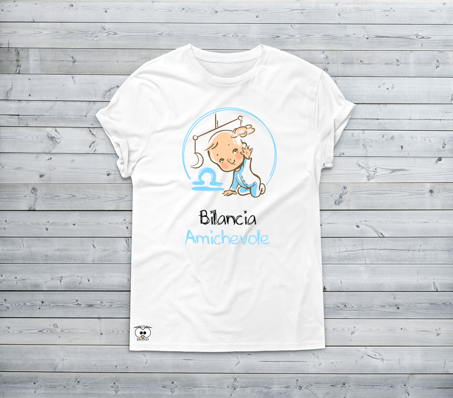 T-shirt Uomo Zodiac Siamo un pò piccoli Bilancia - Gufetto Brand 