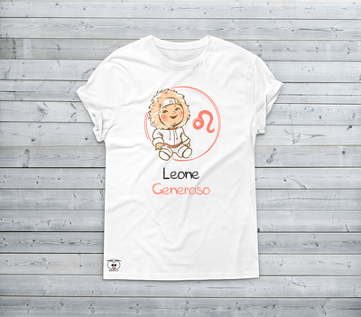 T-shirt Uomo Zodiac Siamo un pò piccoli Leone - Gufetto Brand 