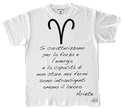 T-shirt Zodiac Donna Ariete - Gufetto Brand 