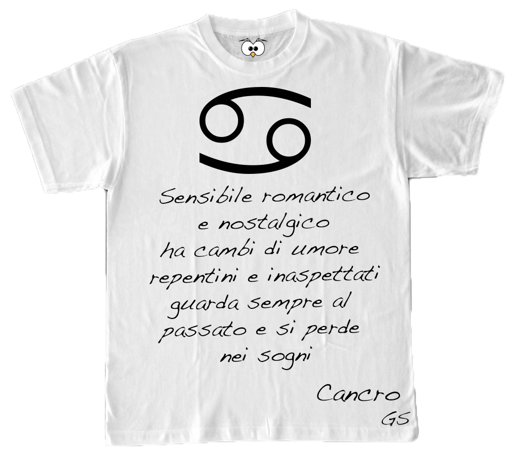 T-shirt Zodiac Donna Cancro - Gufetto Brand 