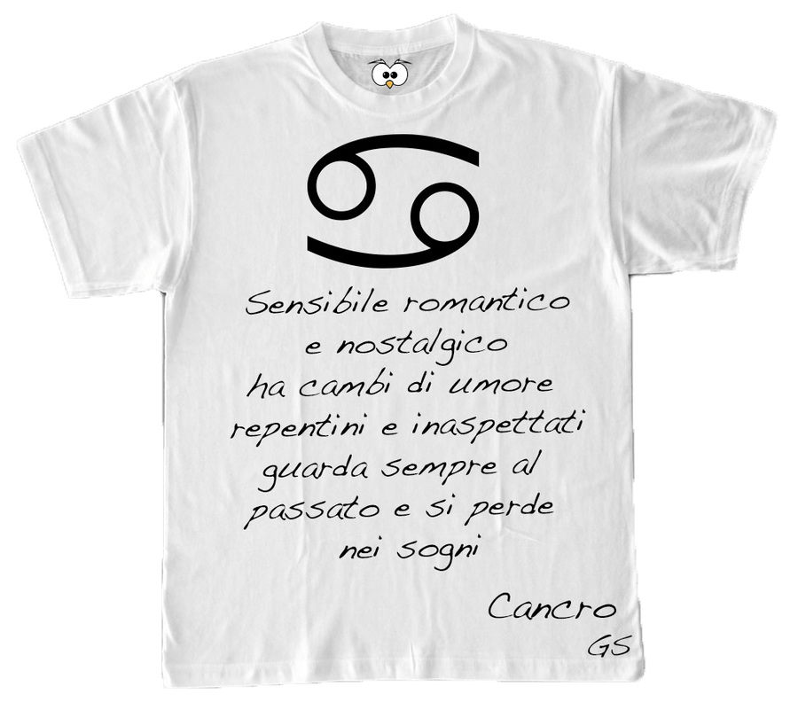 T-shirt Zodiac Donna Cancro - Gufetto Brand 