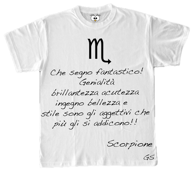 T-shirt Zodiac Donna Scorpione - Gufetto Brand 