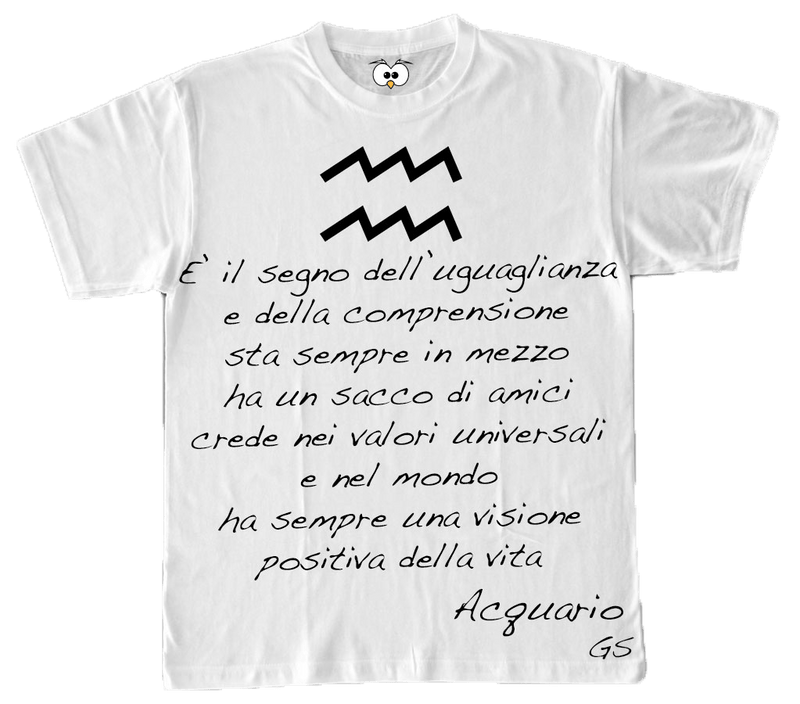 T-shirt Zodiac Uomo Acquario - Gufetto Brand 