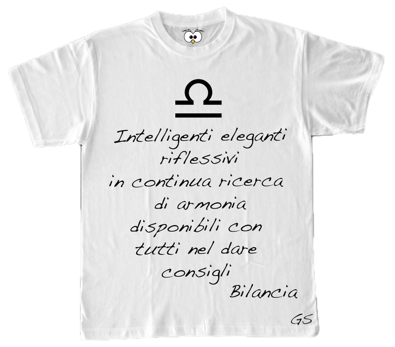 T-shirt Zodiac Uomo Bilancia - Gufetto Brand 