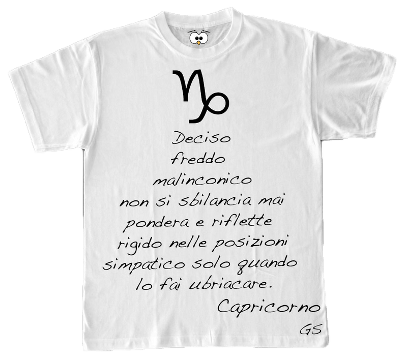 T-shirt Zodiac Uomo Capricorno - Gufetto Brand 