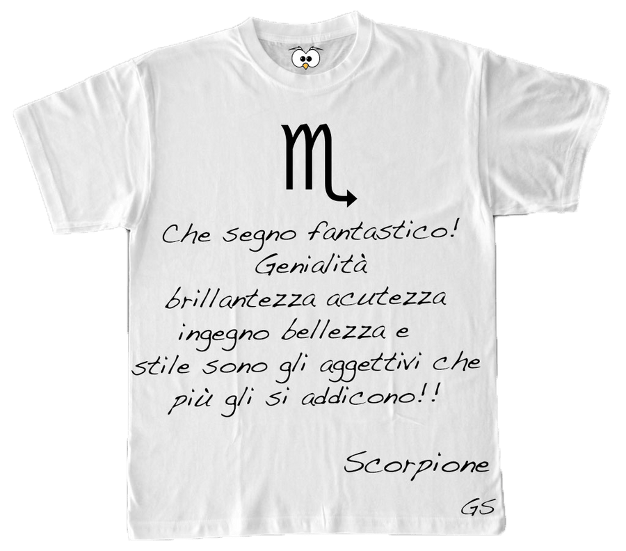 T-shirt Zodiac Uomo Scorpione - Gufetto Brand 