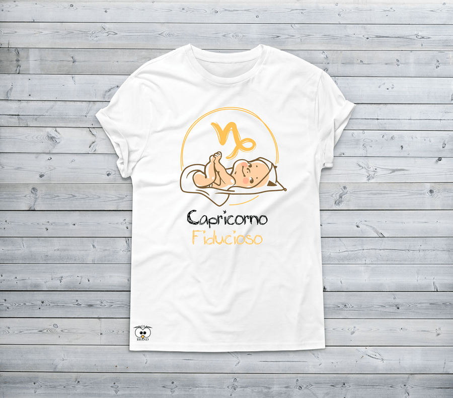 Tshirt Donna Zodiac Siamo un pò piccoli Capricorno - Gufetto Brand 