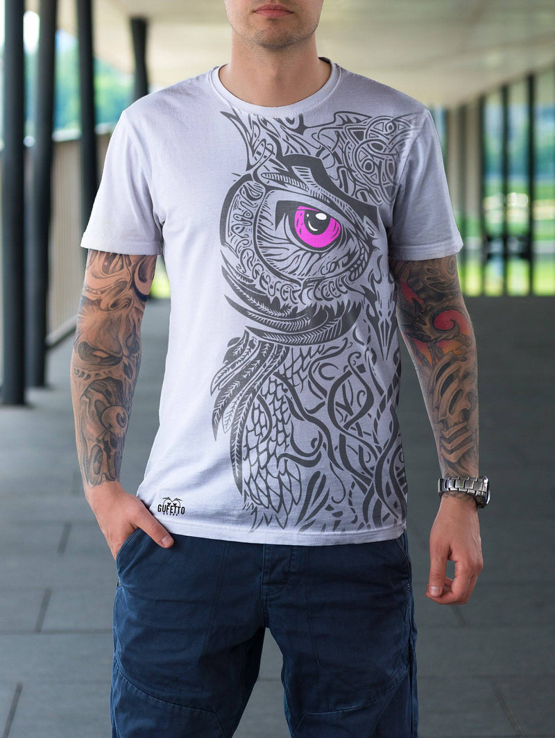 Gufetto Brand Uomo/Donna T-shirt Tribal Owl Particular - Gufetto Brand 