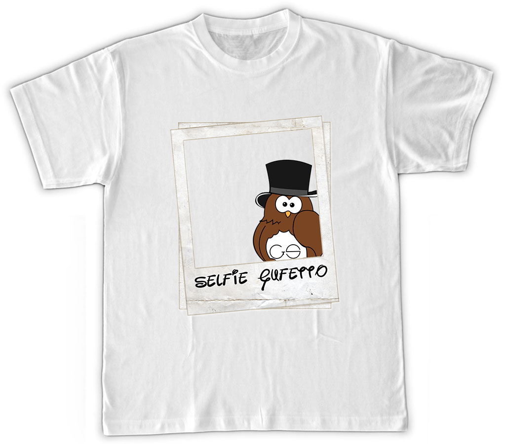T-shirt Selfie Gufetto Personalizzabile - Gufetto Brand 