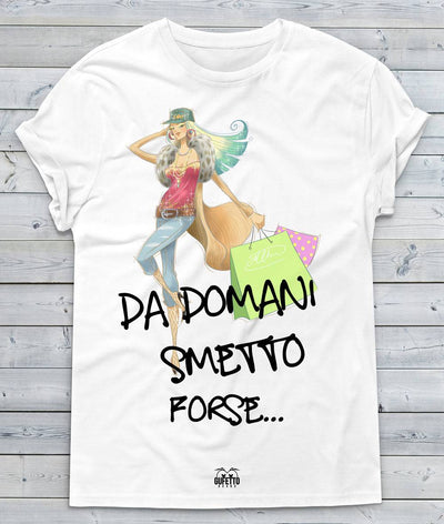 T-shirt Donna Da domani smetto - Gufetto Brand 