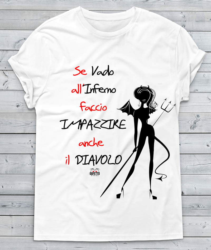 T-shirt Donna Dark Devil - Gufetto Brand 