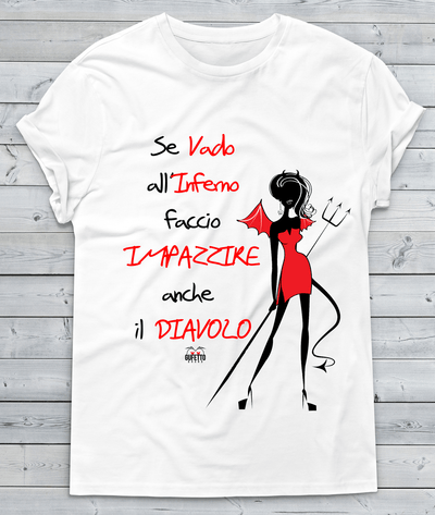 T-shirt Donna Red Devil - Gufetto Brand 