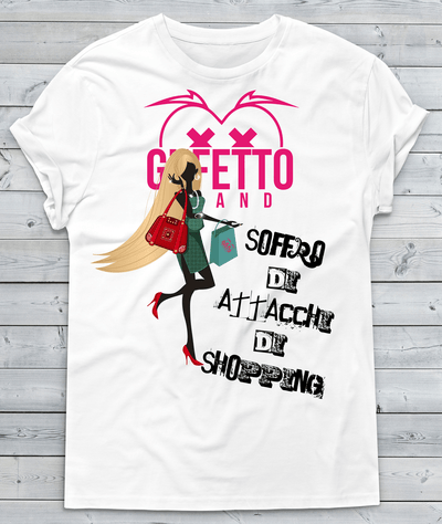 T-shirt Donna Soffro di Shopping - Gufetto Brand 