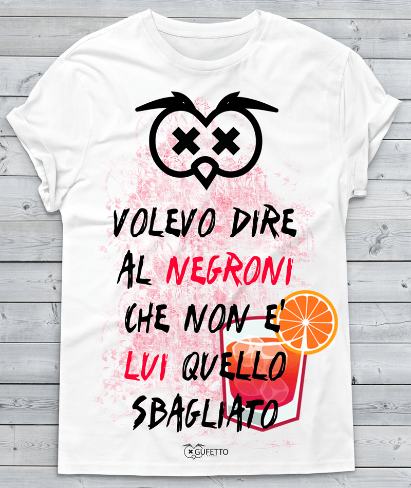 T-shirt Donna Volevo dire al Negroni - Gufetto Brand 