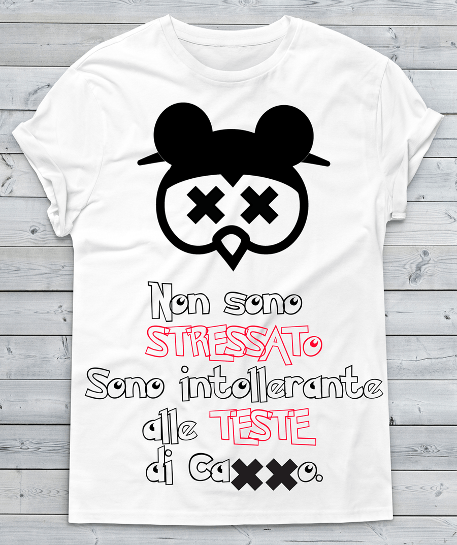 T-shirt Uomo non sono Stressato - Gufetto Brand 