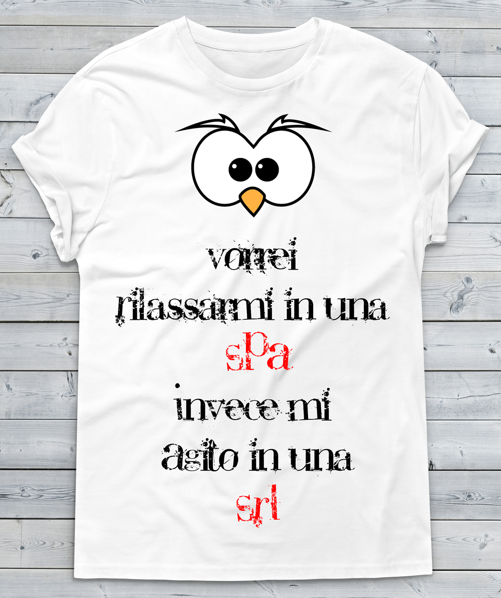 T-shirt Uomo Vorrei Rilassarmi... - Gufetto Brand 