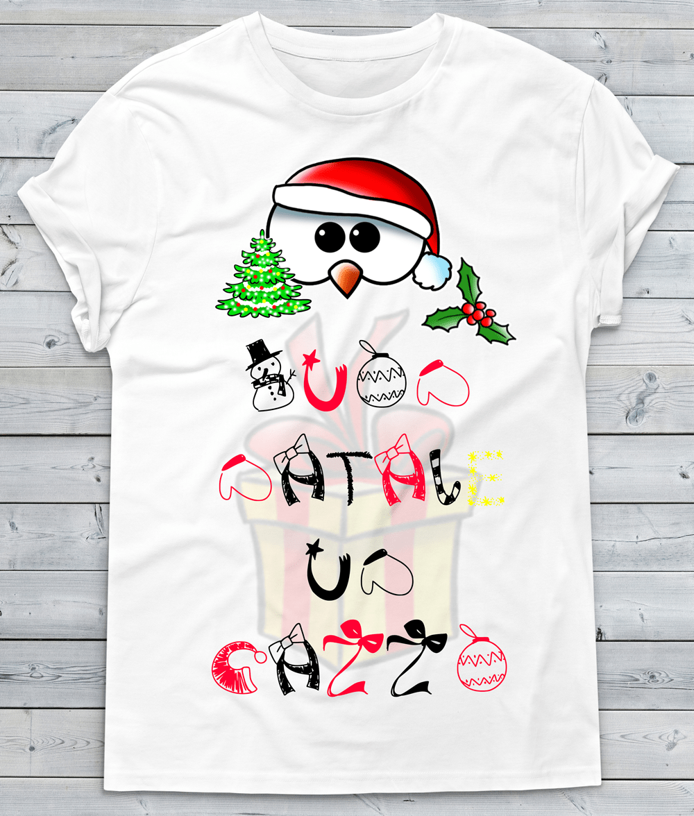 T-shirt Donna Buon Natale Un C... - Gufetto Brand 