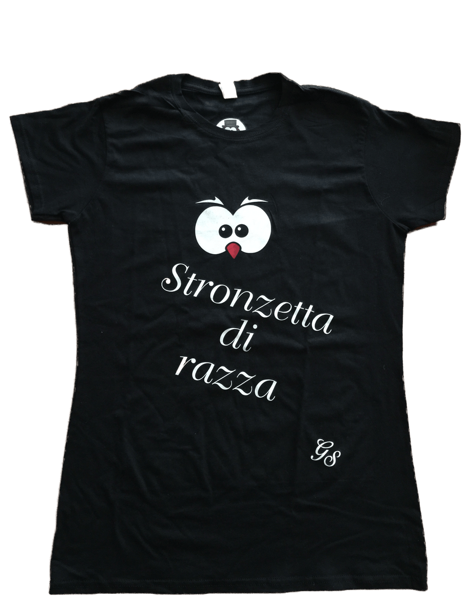 T-shirt Stronzetta di Razza Nera - Gufetto Brand 