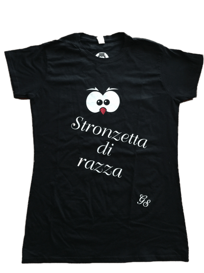 T-shirt Stronzetta di Razza Nera - Gufetto Brand 
