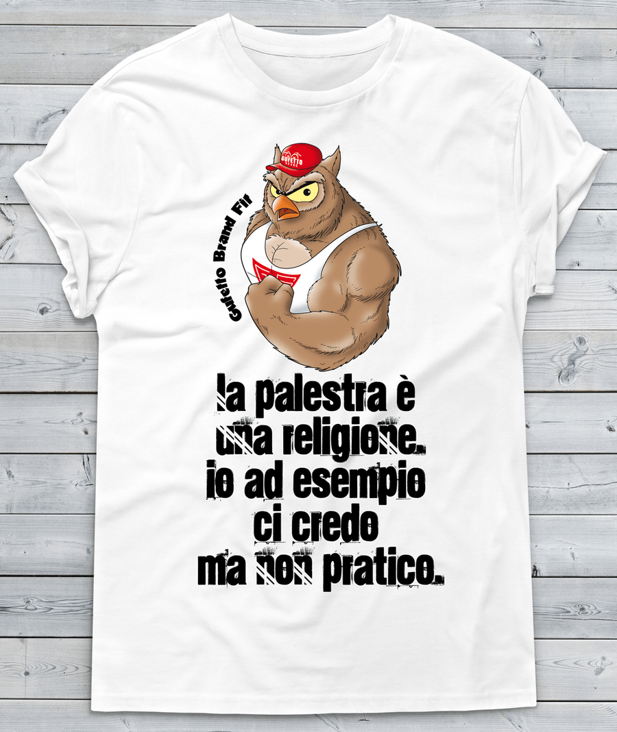 T-shirt Uomo Fit La Palestra Religione - Gufetto Brand 