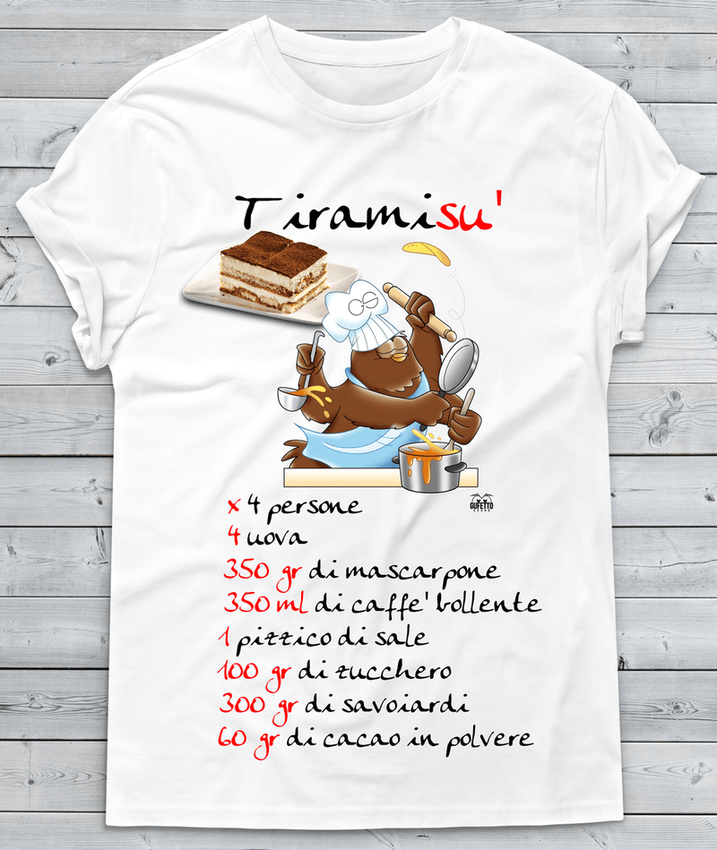 T-shirt Uomo In Cucina Tiramisù