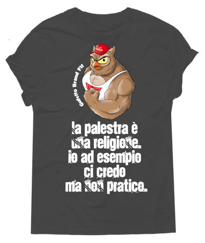 T-shirt Donna Fit La Palestra Religione - Gufetto Brand 