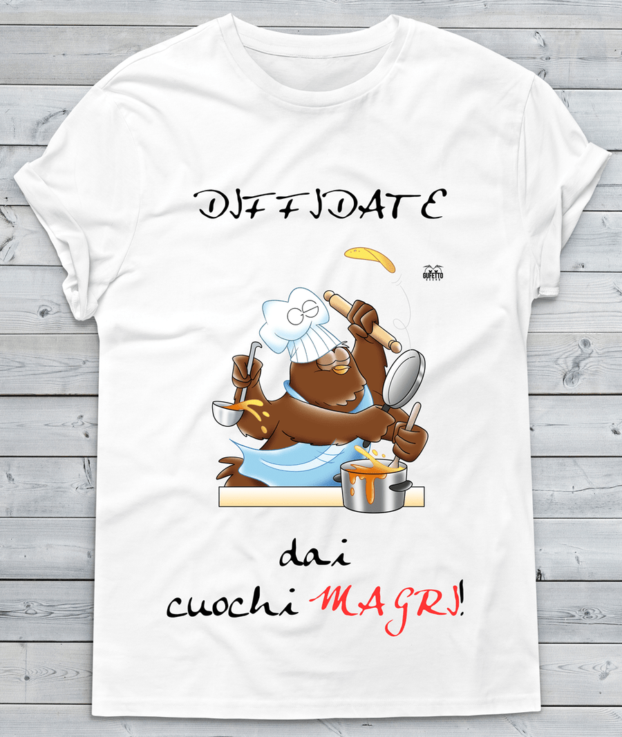 T-shirt Donna In Cucina Diffidate - Gufetto Brand 