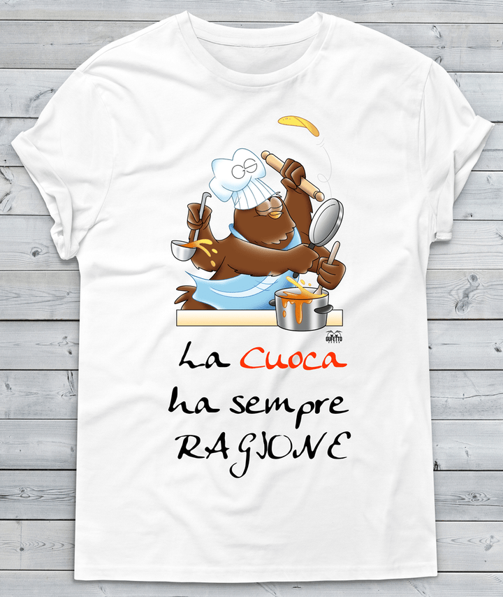 T-shirt Donna In Cucina La Cuoca - Gufetto Brand 